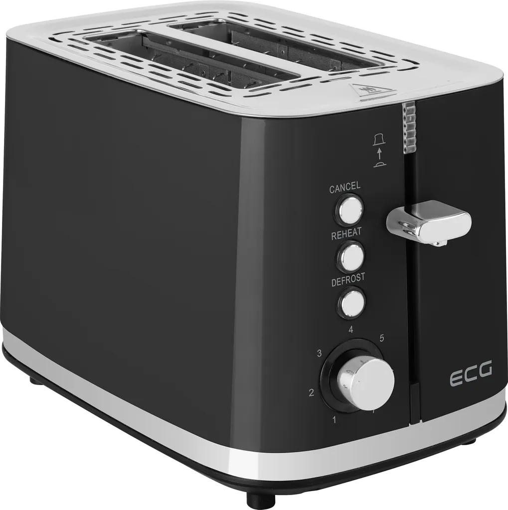 Grille-pain inox noir 7 niveaux de chauffe avec grille intégrée ST 2766