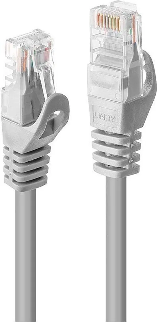 Stock 50 Cavi Rete 2m Lindy 48407 Grigio RJ45 Cat5e Prezzo Ingrosso