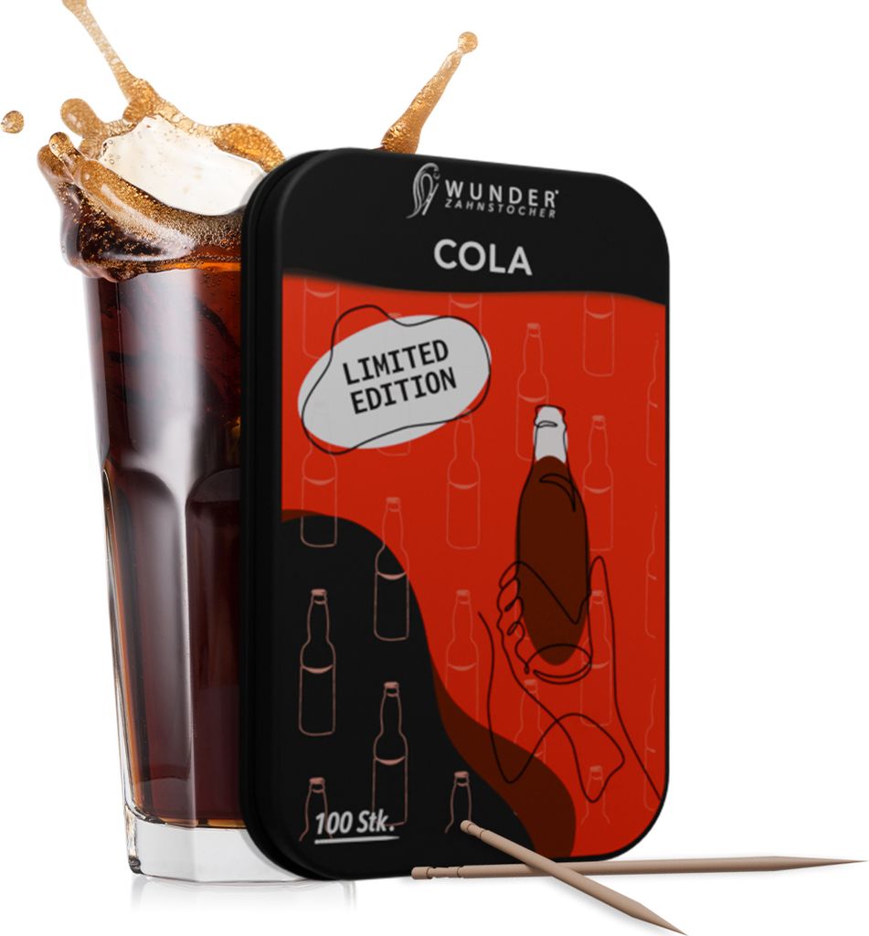 Wunder Zahnstocher mit Geschmack - Cola - 100 Stück - Produktbild 