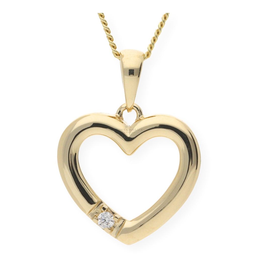 Kettenanhänger Gold 333 Zirkonia Herz JL10-02-0074 JuwelmaLux
