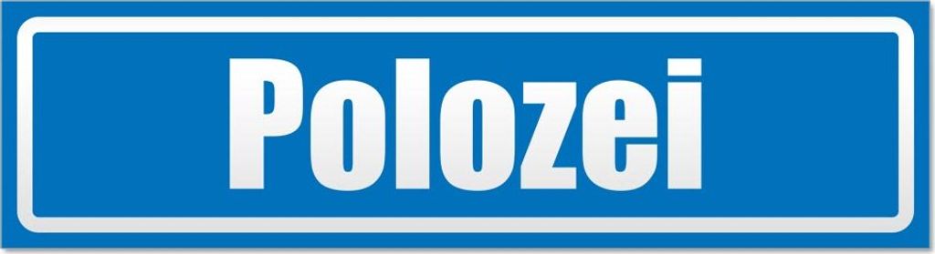 Polozei invertiert Magnetschild Schild magnetisch