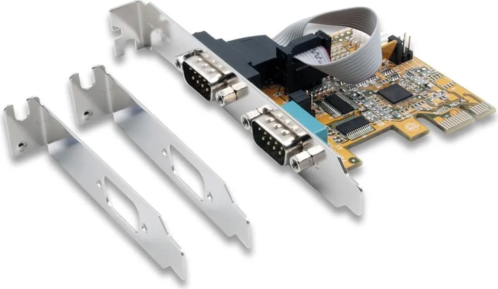 Exsys EX-44082 Adaptateur Sériel PCIe 3.0 x16 Low-Profile 2x RS-232