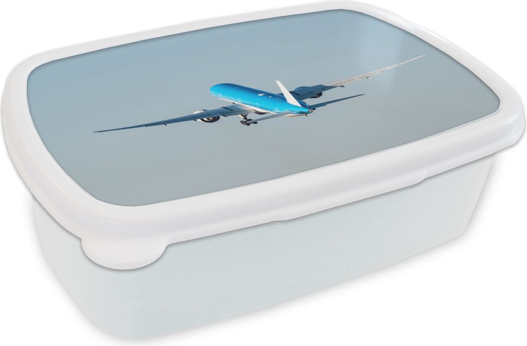 KitchenYeah Lunchbox Brotzeit Brotdose 17x11 cm Start eines Flugzeugs in Schiphol Kinder Brotzeitdose - Lunch Box - Kinder - Sandwich-Box - Schul...