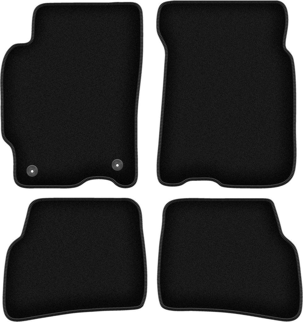 Wielganizator Velours-Autoteppiche – passend für Mazda 626 V GF (Kombi, Liftback, Limousine, Bj. 1997-2002) – schwarz, passgenau, mit Befestig...
