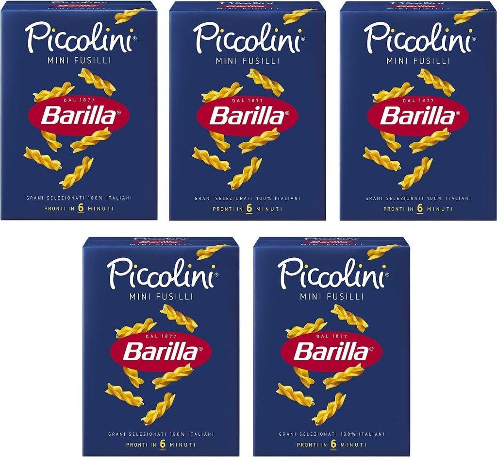 5x Pasta Barilla Piccolini mini Fusilli Nudeln 500 g pack Produktbild 