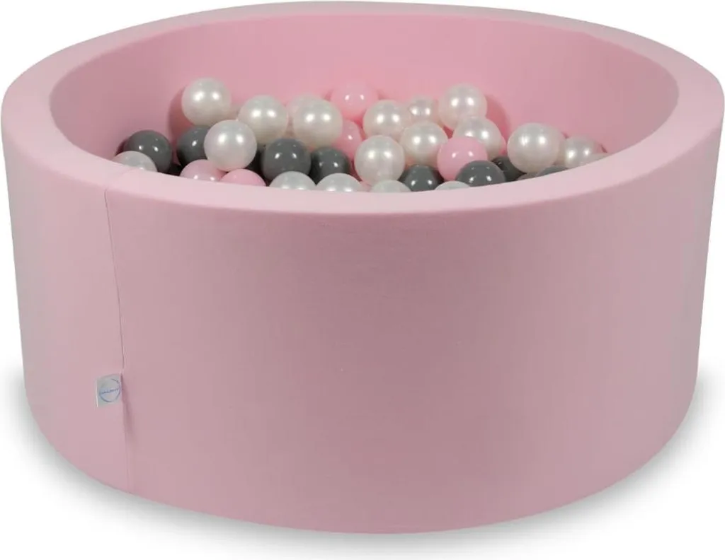 Aire de jeux intérieure piscine à balles en mousse 90x40 rose poudré