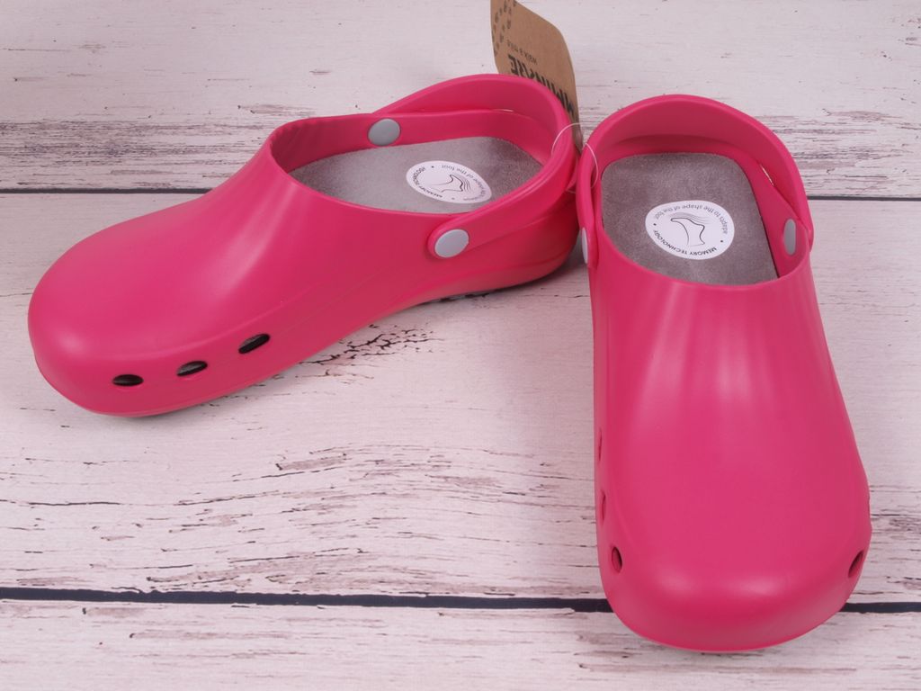 Damen Gummihausschuhe Gartenschuhe Camminare Prima Clog Fuchsia