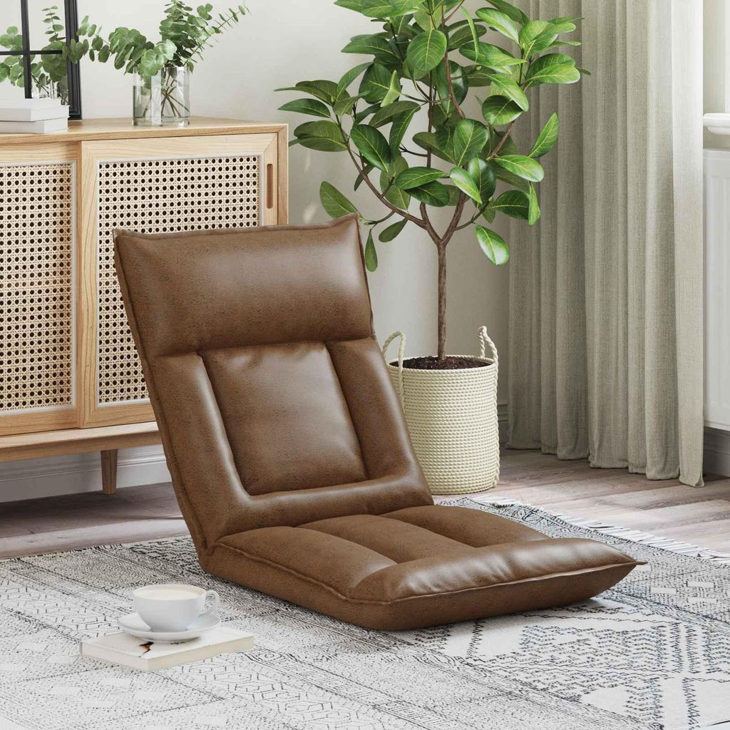 Bodenstuhl Braun 55 x 61 x 70 cm Stoff - Fernseh- & Relaxsessel DE1195