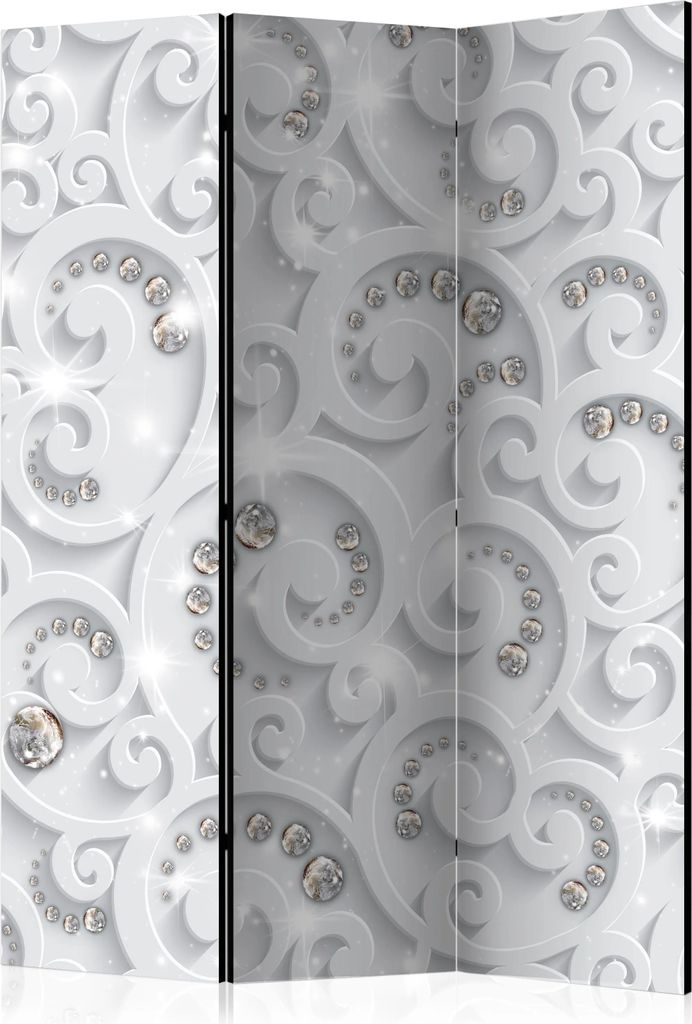 3-teiliger Doppelseitiger Vlies Paravent - Abstract Glamor 135x172 cm Muster f-C-0218-z-b