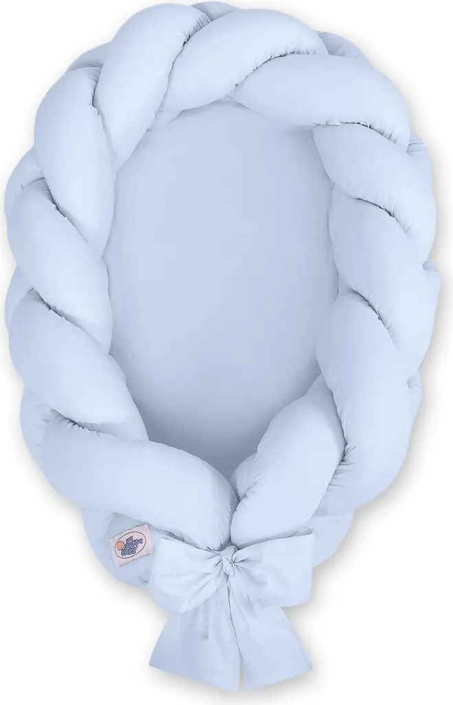 Cocon Bébé 2 en 1 Bleu avec Bordure de Protection et Matelas Amovible