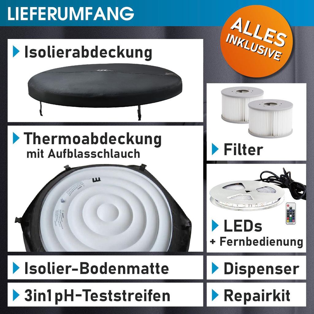 BRAST Whirlpool MSpa Denver mit Fester Außenwand | Produktbild 
