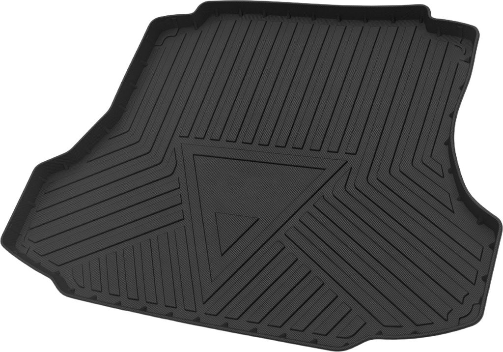 Flache Gesichtsladeflächen-Kofferraummatte Kofferraum-Laderaumkofferraummatte Streifen- und Dreiecksmuster für Honda Civic 2006-2010 Rutschfest