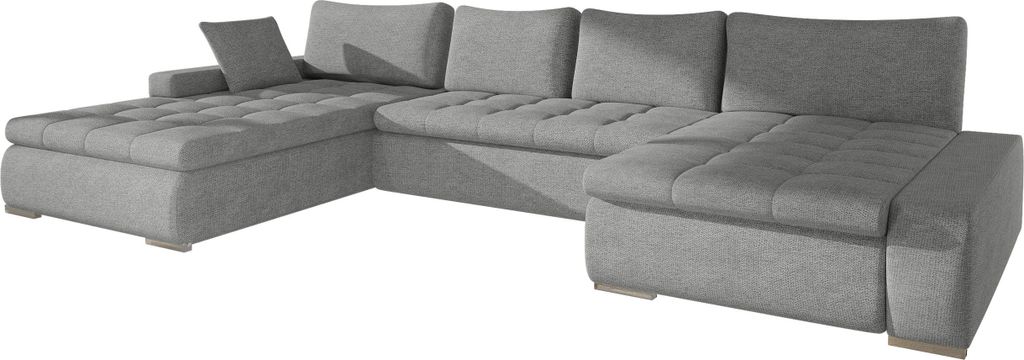 MIRJAN24 Ecksofa Caro, U-Form mit Bettkasten und Schlaffunktion, Wohnzimmer Couchgarnitur (Farbe: Rico 12)