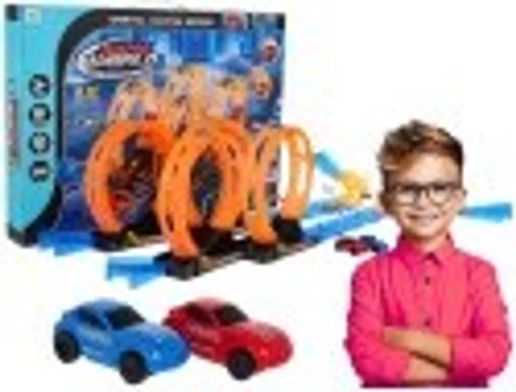 Circuit Automobile de Course Stable 4 Loopings sans Déraillement 38p - 8