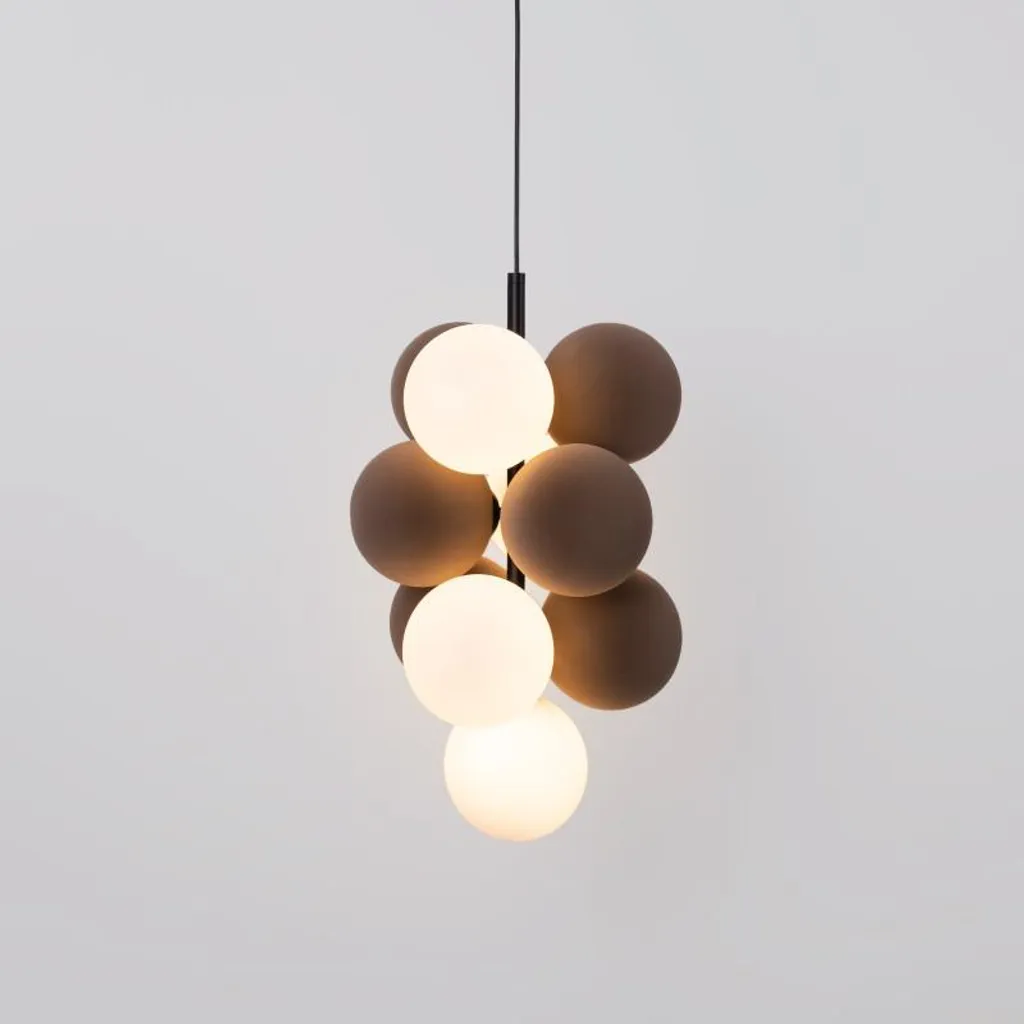 Lampada Sospensione Acustica RAIM Marrone - Design Verticale Premium