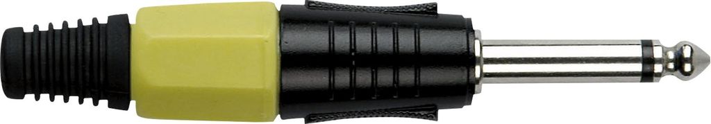 DAP 6.3 mm Jack Plug Mono Black housing Gelbe Kappe