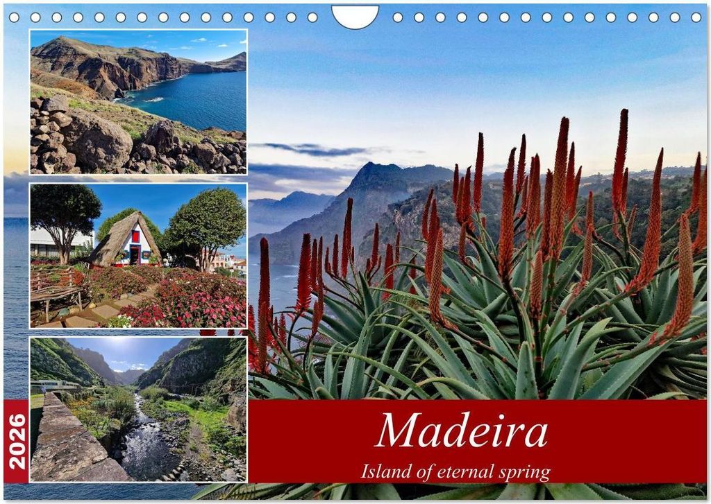 Madeira island of eternal spring (Wall Calendar 2026 DIN A4 landscape), CALVENDO 12 Month Wall Calendar