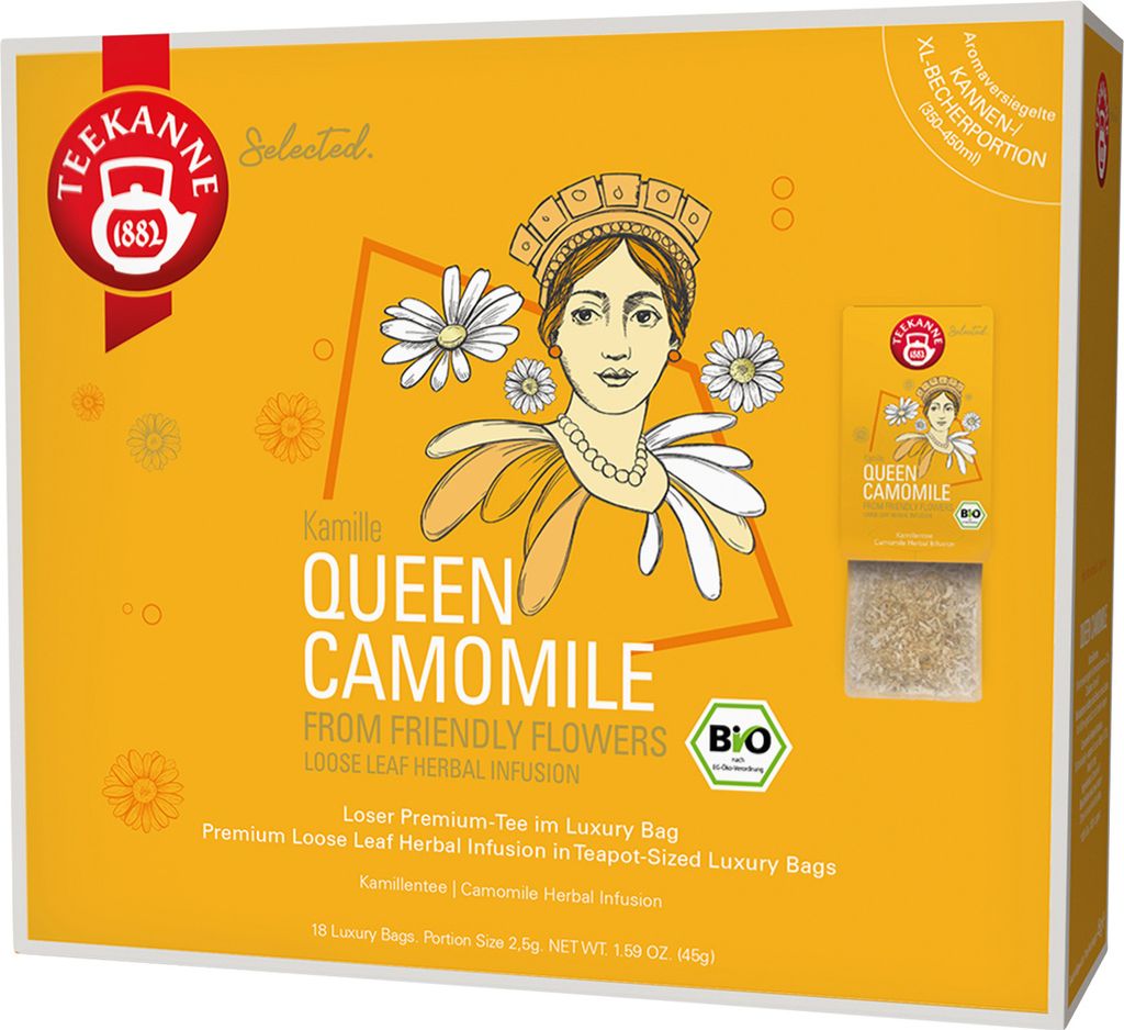 Teekanne Queen Camomile Luyury Bag 18 Beutel