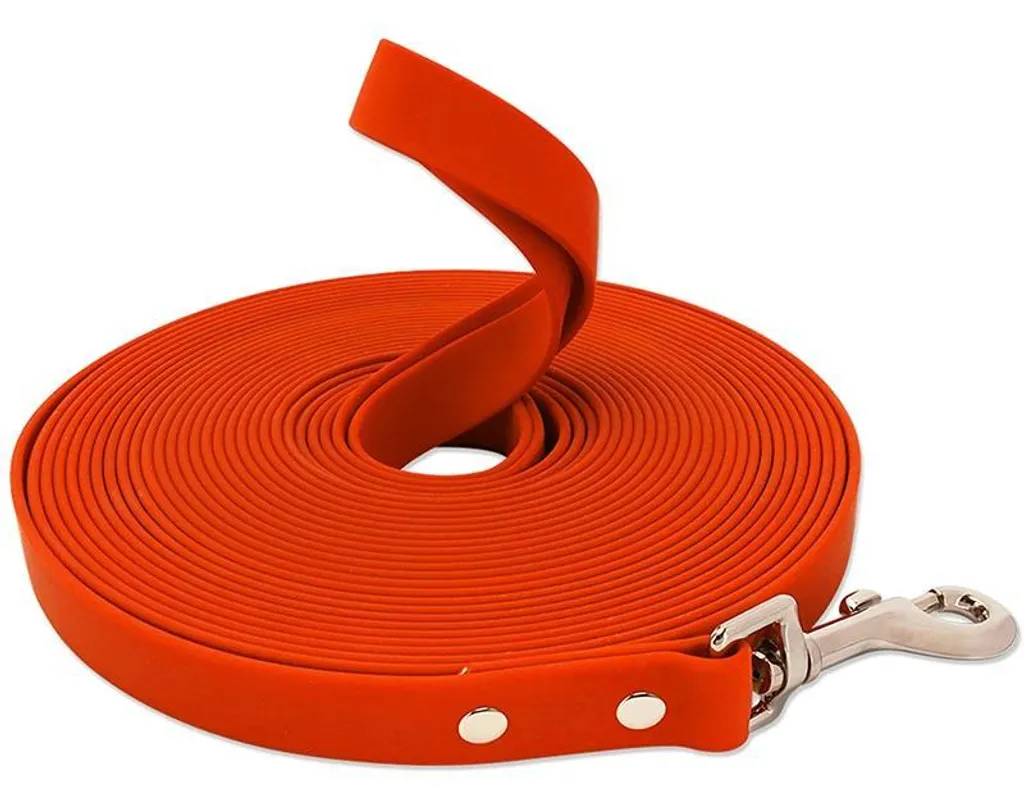 Laisse chien anti-saleté et waterproof 10m orange, finies les odeurs