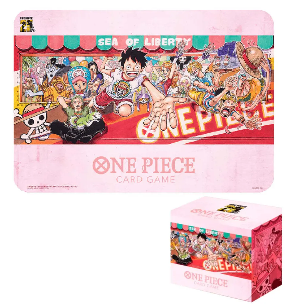 One Piece Card Game tapis de jeu et étuis 25th Edition FR officiel