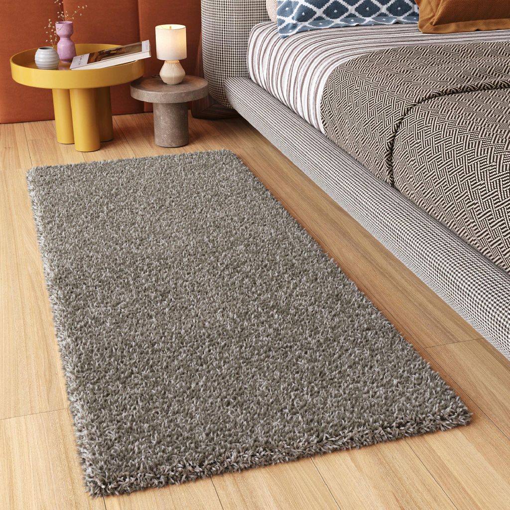 Tapiso Teppichläufer Modern ESSENCE Grau Einfarbig 80 x 250 cm