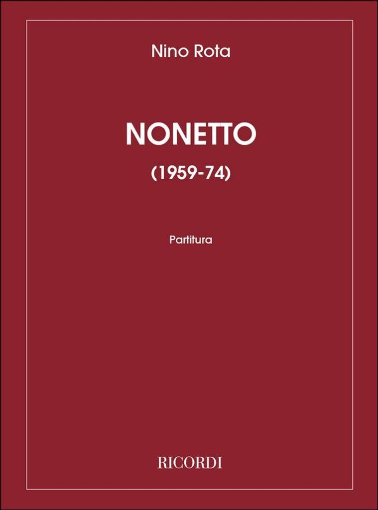 Nonetto per flauto, oboe, clarinetto, fagotto, corno, violino, viola, cello e basso partitura