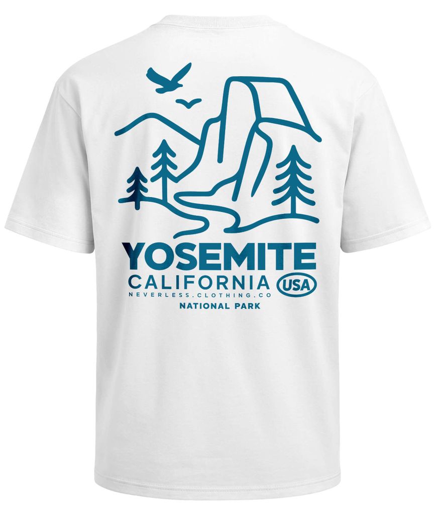 Herren T-Shirt - Yosemite Park - Printshirt Oversized Relaxed Fit Grafik Sommer Fashion Streetstyle Neverless