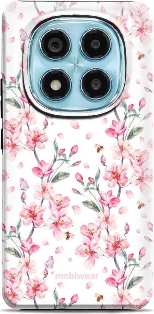 Handyhülle für Xiaomi Redmi Note 14 Pro 5G, Mobiwear Elite Pro, Japanischer Blumenstrauß