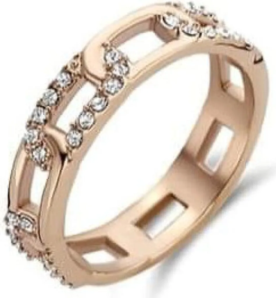 Anello Victoria Oro Rosa: Un Sogno Romantico con Pietre Bianche