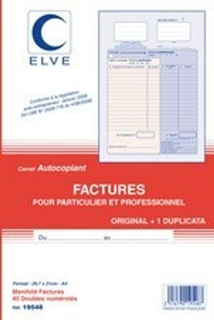 ELVE Manifold Facturier: auto-entrepreneurs, 40 feuillets