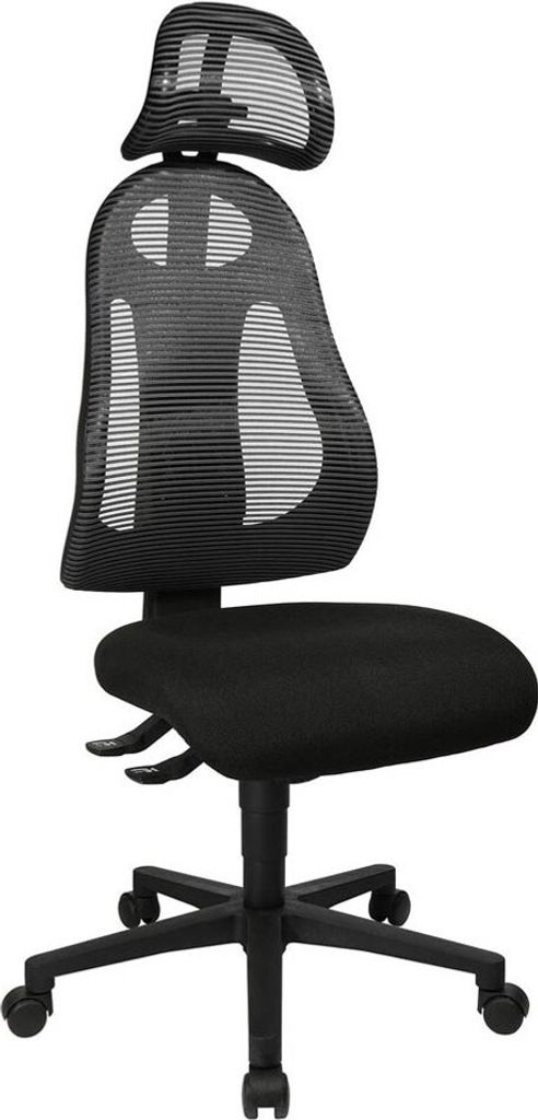Topstar Bürostuhl Free Art mit Kopfstütze, FR100 G202X anthrazit, schwarz, schwarz Stoff