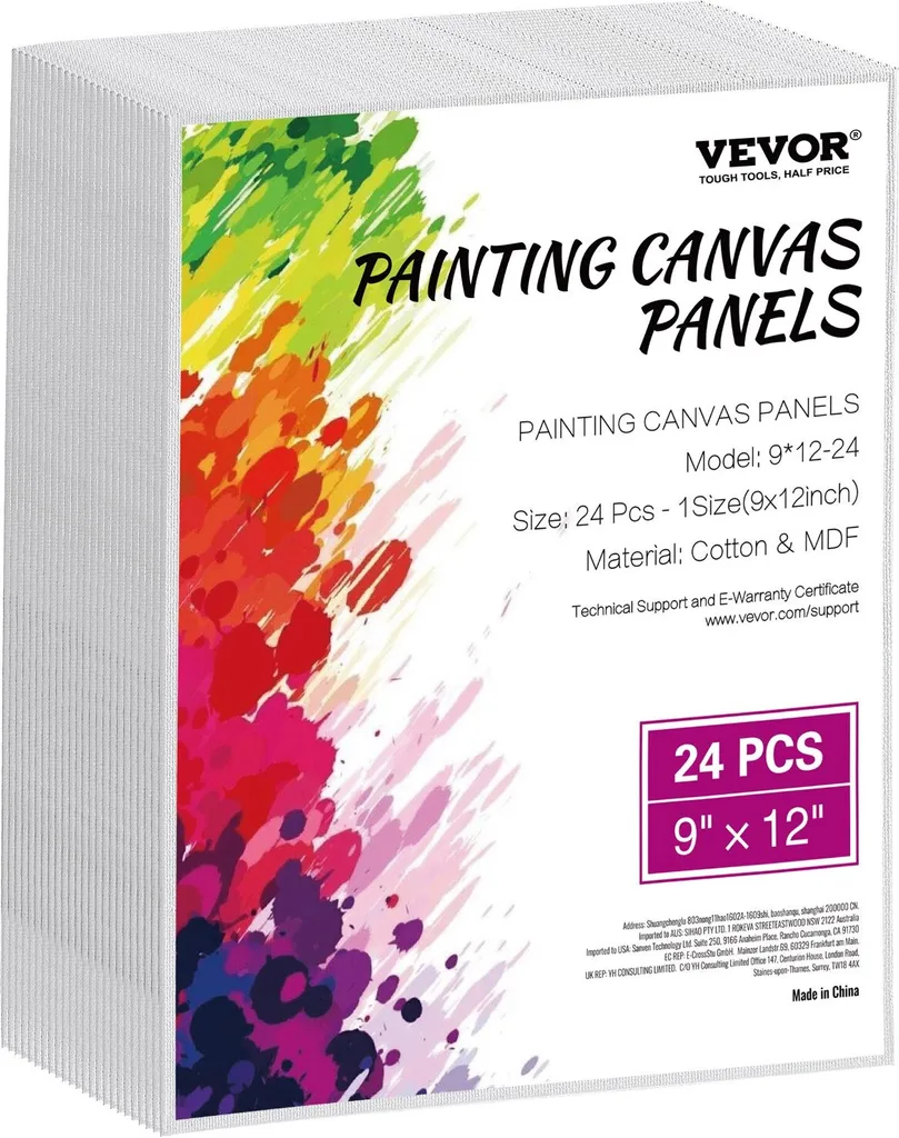 Bulk 24 Tele per Dipingere 229x305mm - Risparmio per Scuole e Hobby