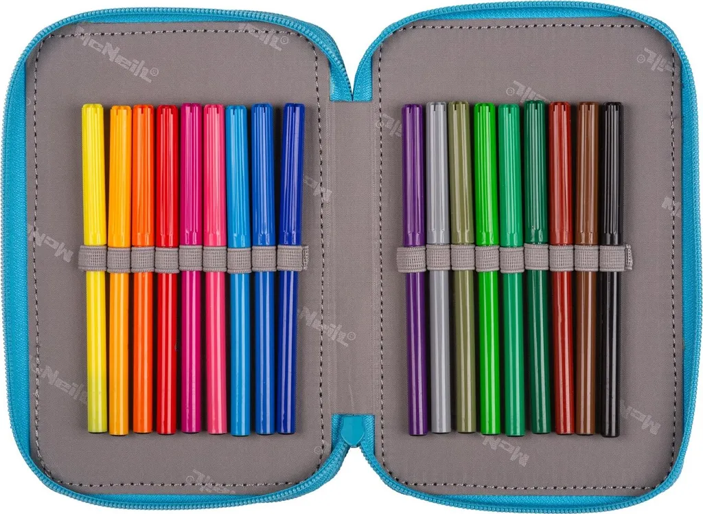 McNeill Trousse à Crayons Bubble Bleu Clair avec Trois Compartiments - 10