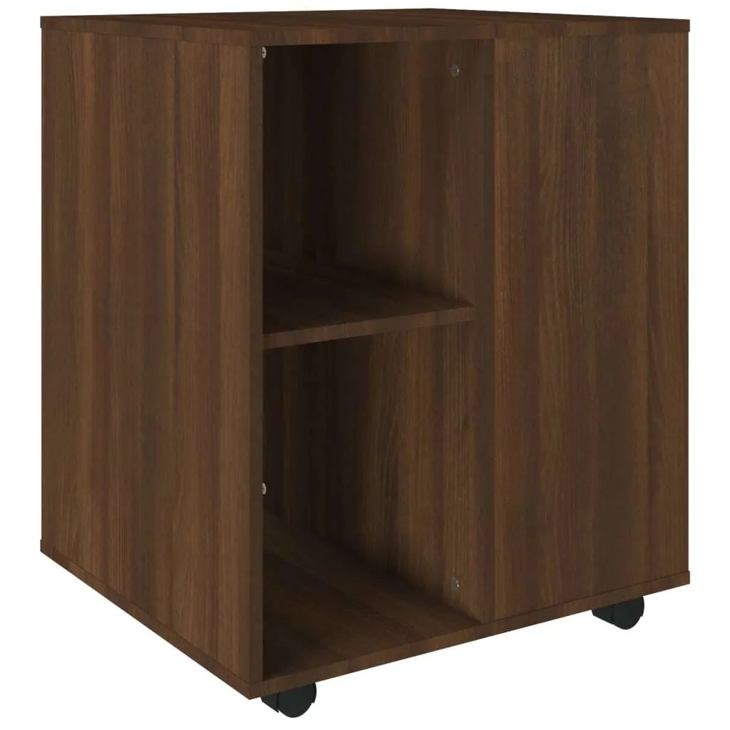 vidaXL Mobiletto Rotante in Legno Rovere Marrone 60x53x72 cm - Office Design