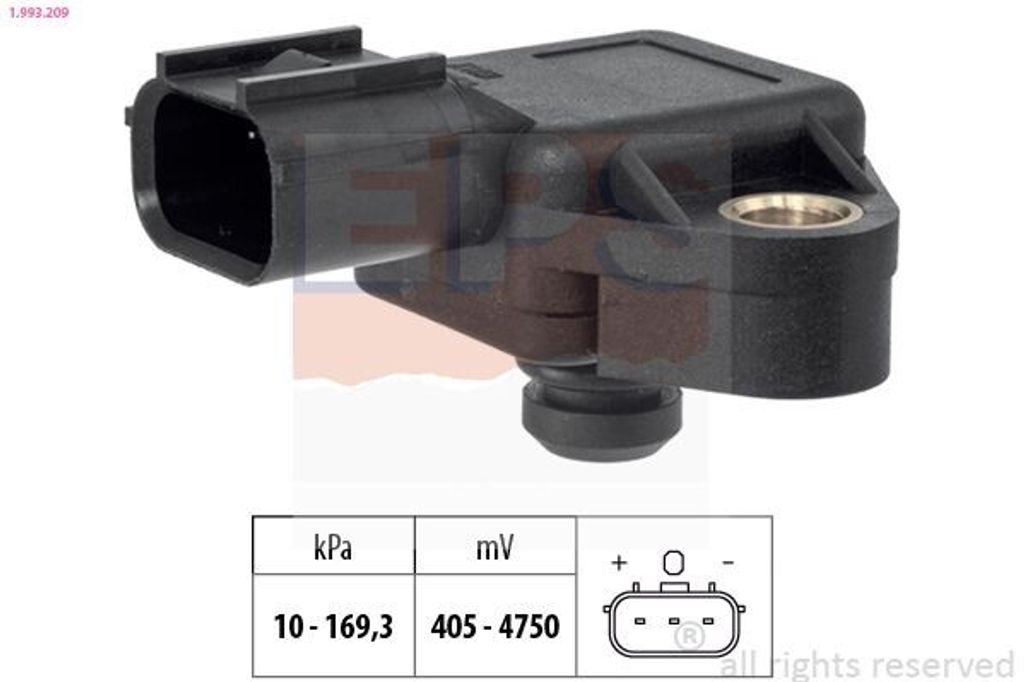 EPS Luftdrucksensor Höhenanpassung 1.993.209 für HONDA CIVIC VIII Hatchback (FN, FK)