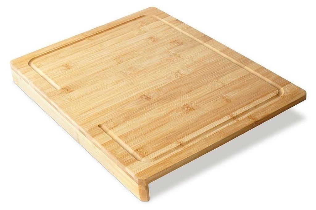 Grande planche à découper avec bord en bambou Image du produit 