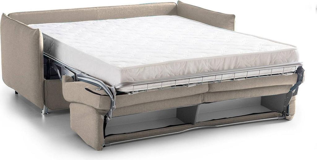 Follina - Schlafsofa 2-Sitzer, 160x95 cm Taupe, Abziehbar Italy