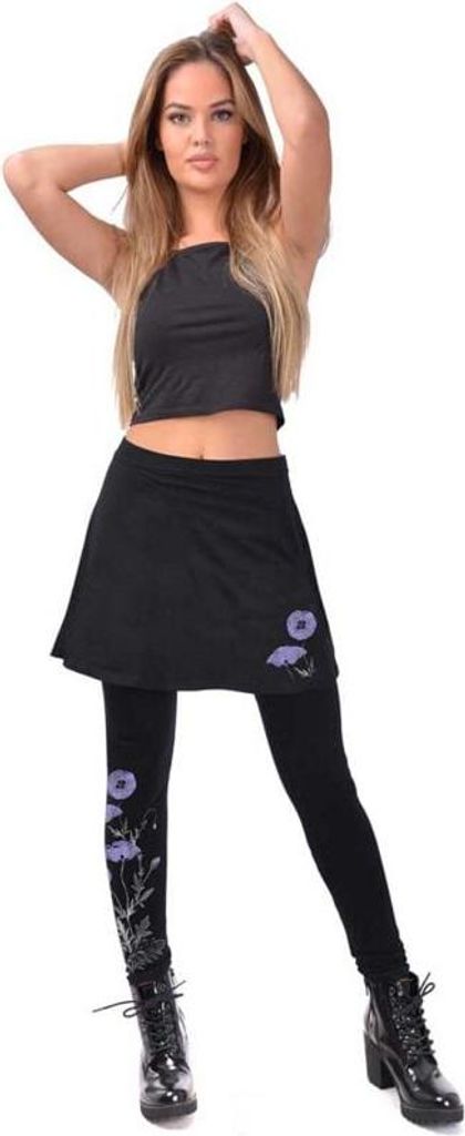 Outer Vision Leggings Damen Dark Poppies Woman's Leggins Skirt schwarz S