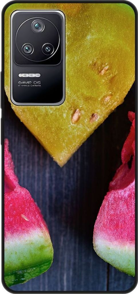 König Design Hülle kompatibel mit Xiaomi Poco F4 Kunststoff Soft Handyhülle - Handy Case Wassermelone
