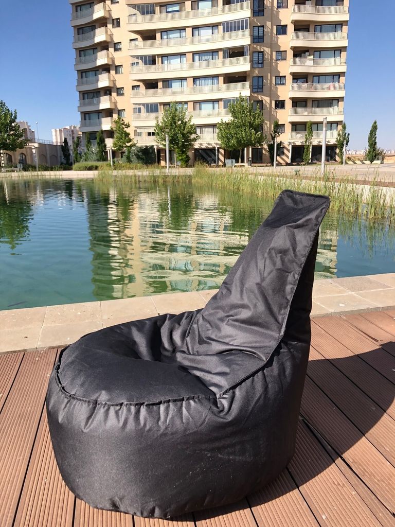 Hanah Home, Aktif - Black, Sitzsack, Schwarz, 60 x 30 x 70 cm