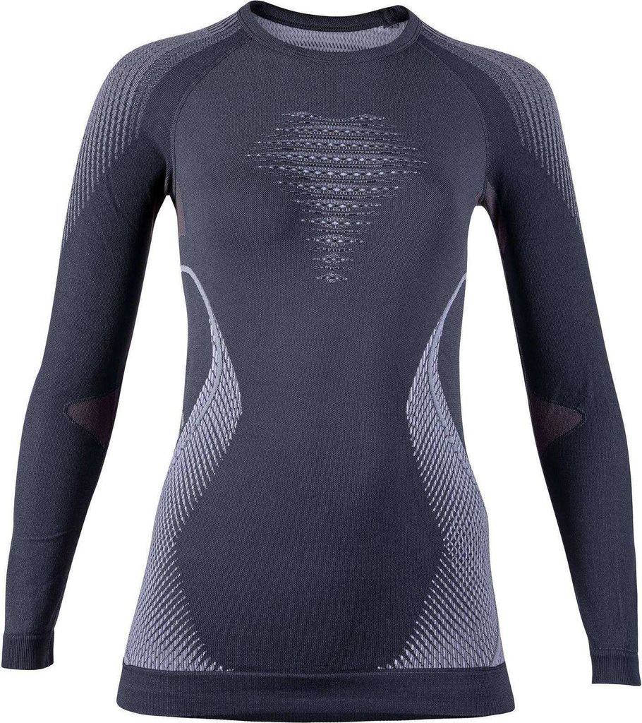 UYN Evolutyon langarm Funktionshirt Damen charcoal/white/light grey L/XL