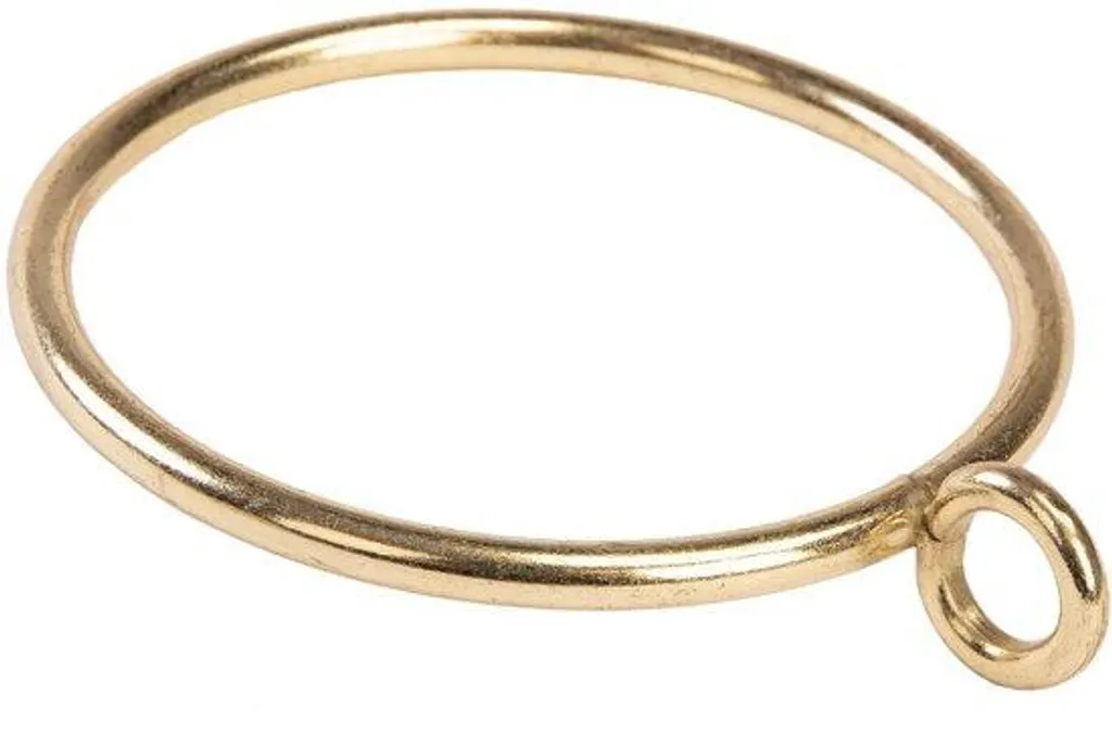 Lot de 24 anneaux de rideaux en métal argenté 32 mm pour tringle
