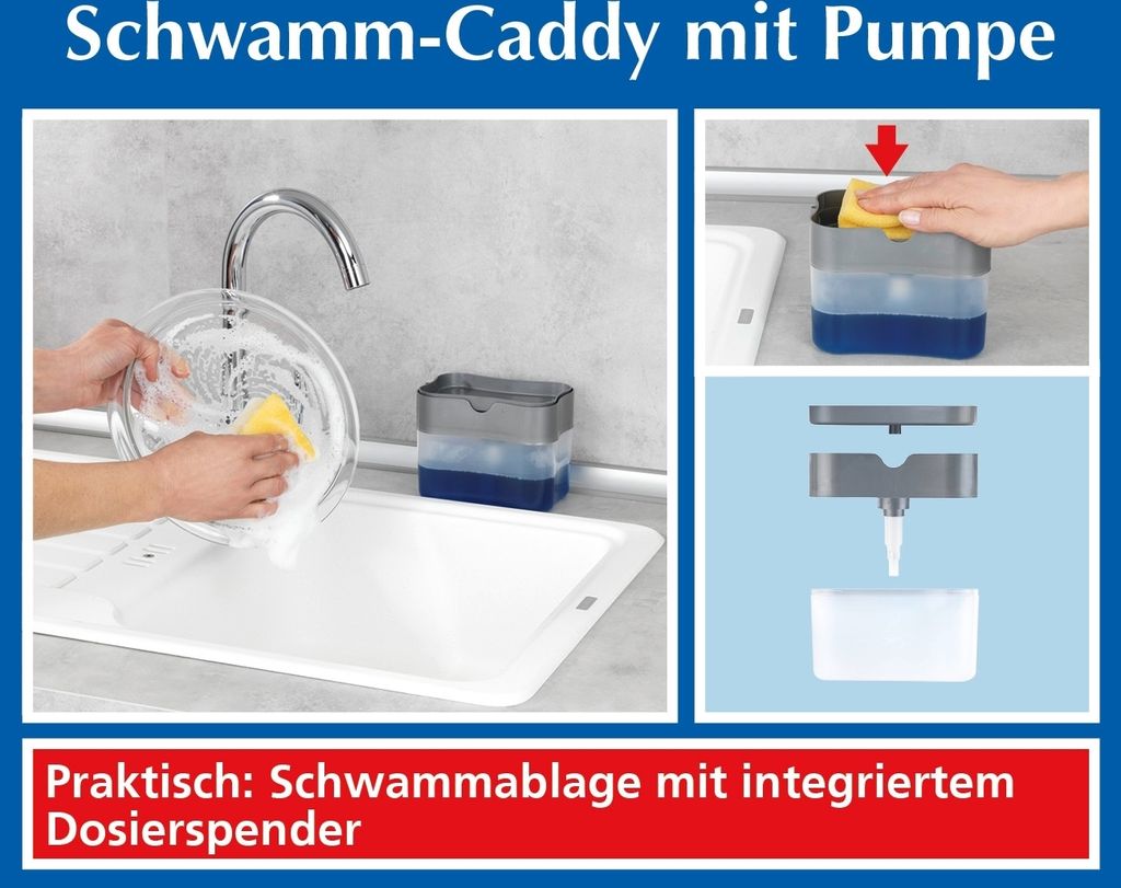 Afwasmiddeldispenser, schuimsysteem, 14 x 9,3 x 11 cm, Productafbeelding 