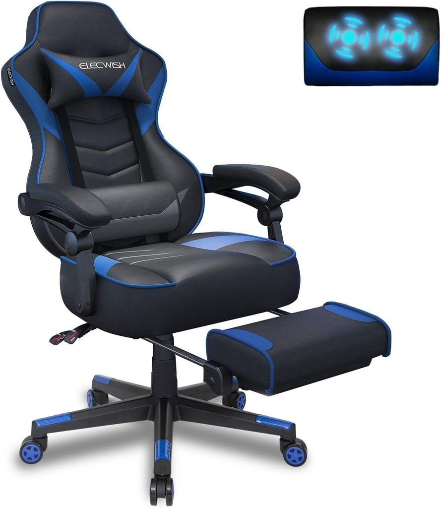 Fauteuil gaming Puluomis avec fonction massage et Image du produit 