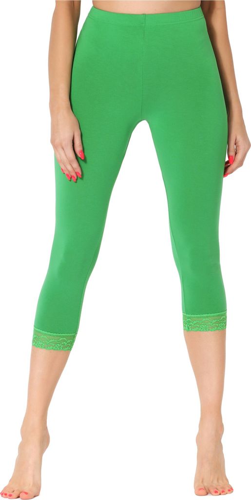 Merry Style Damen 3/4 Leggings MS10-290(Grün, L)