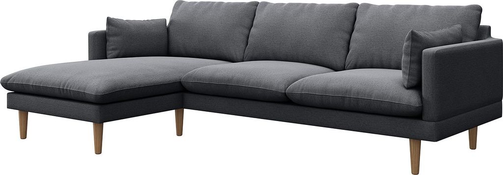 ECKSOFA mit Longchair - Webstoff