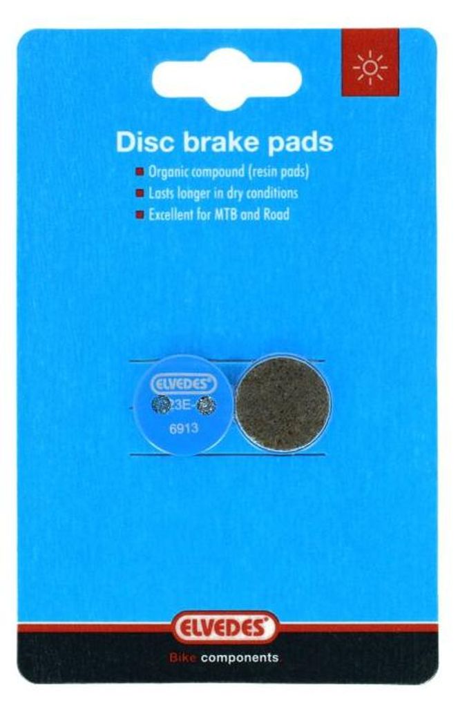 Elvedes Scheibenbremsbelag 6913 (Paar) Blau