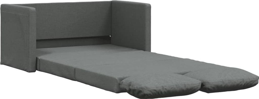 Bodensofa mit Schlaffunktion Dunkelgrau 112x174x55 cm Stoff Produktbild 2