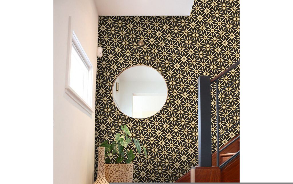 Coloray Fototapete 152x104 cm Latextapete Magicstick - Antike palettegold diagonal japanisch