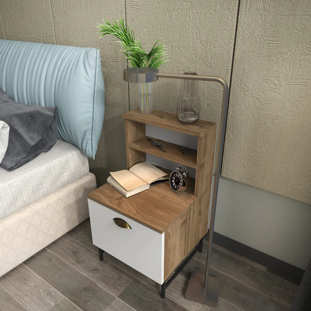 Table de chevet compacte Cressi pour optimiser le rangement de chambre